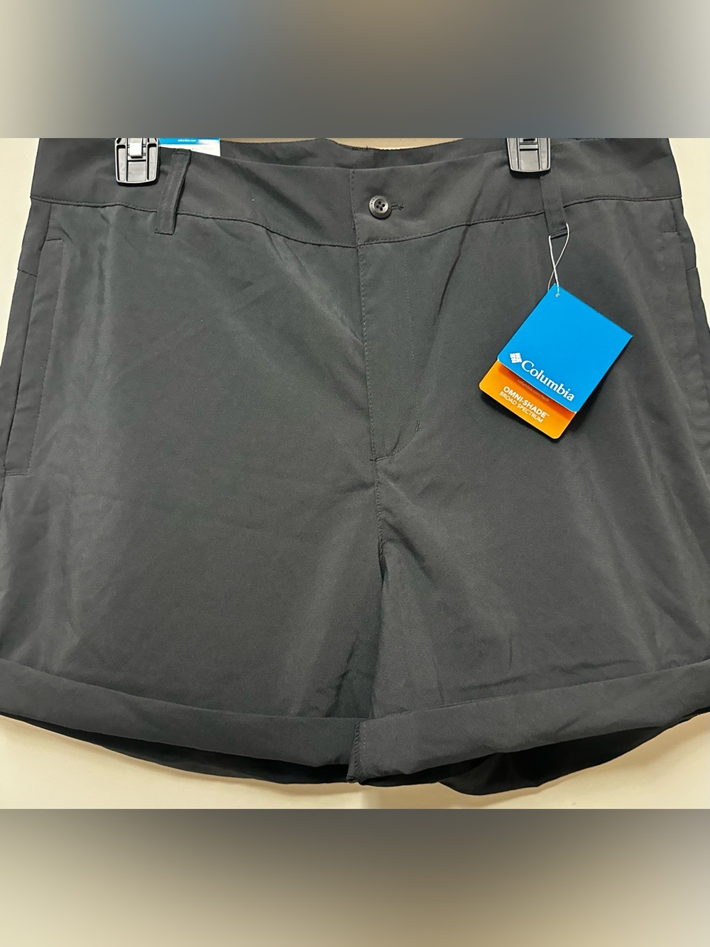 Columbia Black Montane Ursa Shorts Omni-Shade UPF 50 NWT - Size 16 Short